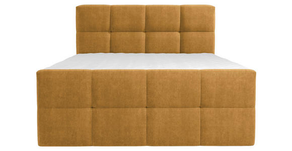BOXBETT 180/200 cm in Orange - Chromfarben/Orange, Design, Holz/Holzwerkstoff (180/200cm) - Esposa