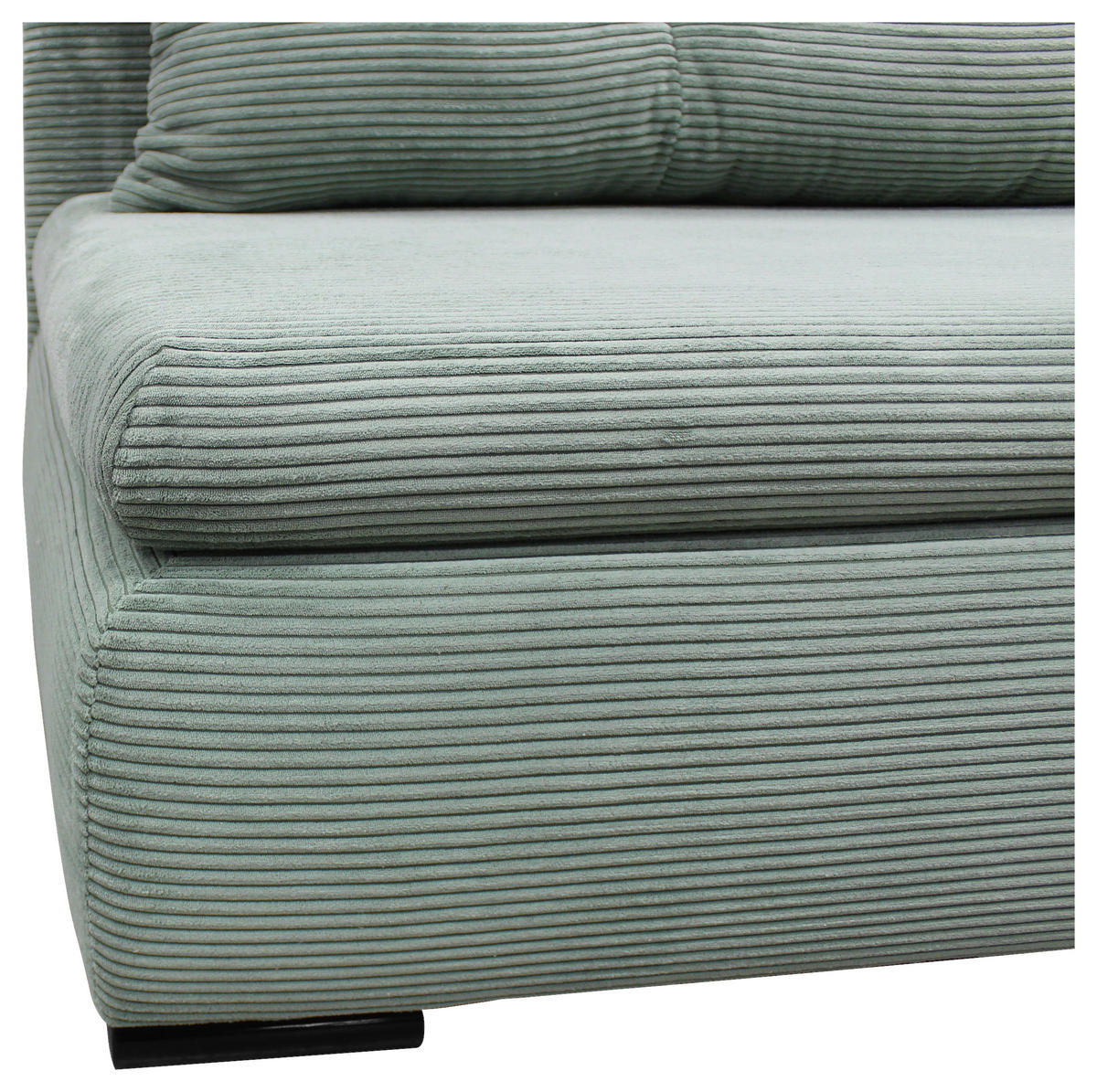 SCHLAFSOFA  mit Liegefunktion Cord Grün  - Schwarz/Grün, Design, Kunststoff/Textil (154/93/85cm) - MID.YOU