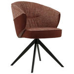 ARMLEHNSTUHL  Sitzfläche 360° drehbar Webstoff, Mikrofaser  - Rot/Schwarz, Design, Textil/Metall (61/82,5/63cm) - Novel