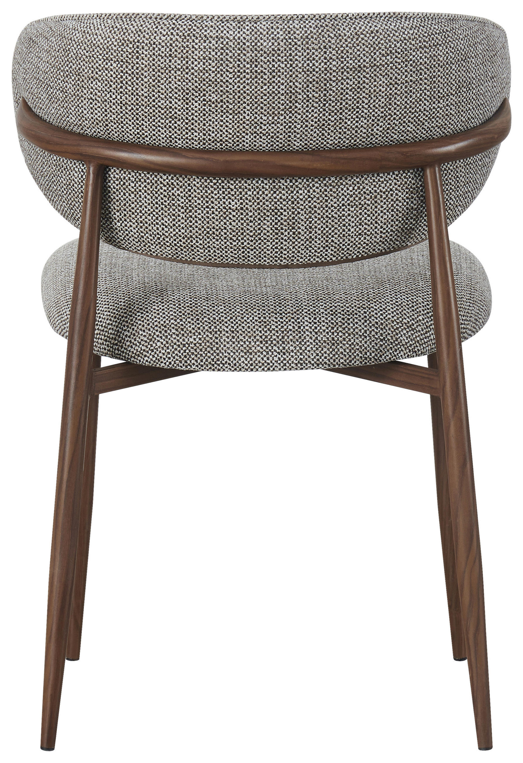 STUHL Webstoff Braun, Nussbaumfarben  - Nussbaumfarben/Braun, Design, Textil/Metall (53/79/58cm) - Novel