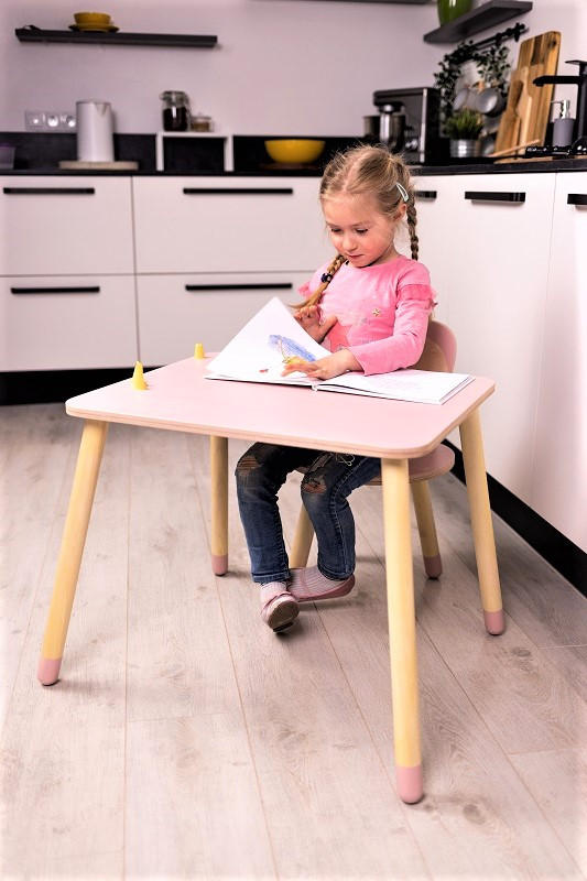 KINDERSITZGRUPPE  - Pink/Naturfarben, Basics, Holz (51,5/60/50cm)