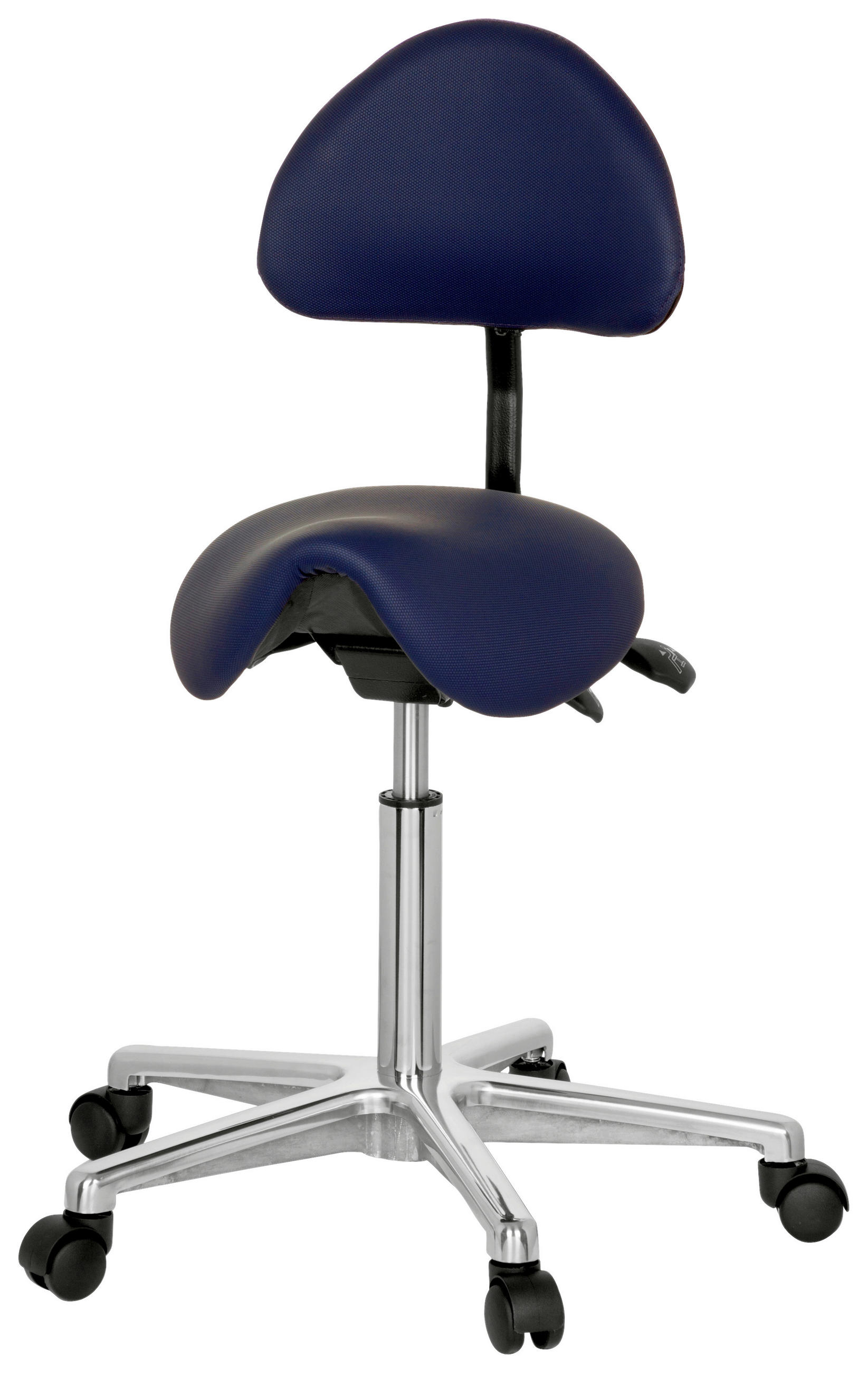BÜROHOCKER 36/105/40 cm  - Blau/Alufarben, MODERN, Kunststoff/Textil (36/105/40cm) - MID.YOU