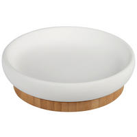 MÝDLENKA hnědá, bílá - bílá/hnědá, Basics, dřevo/keramika (11,5/3,2/11,5cm) - Sadena