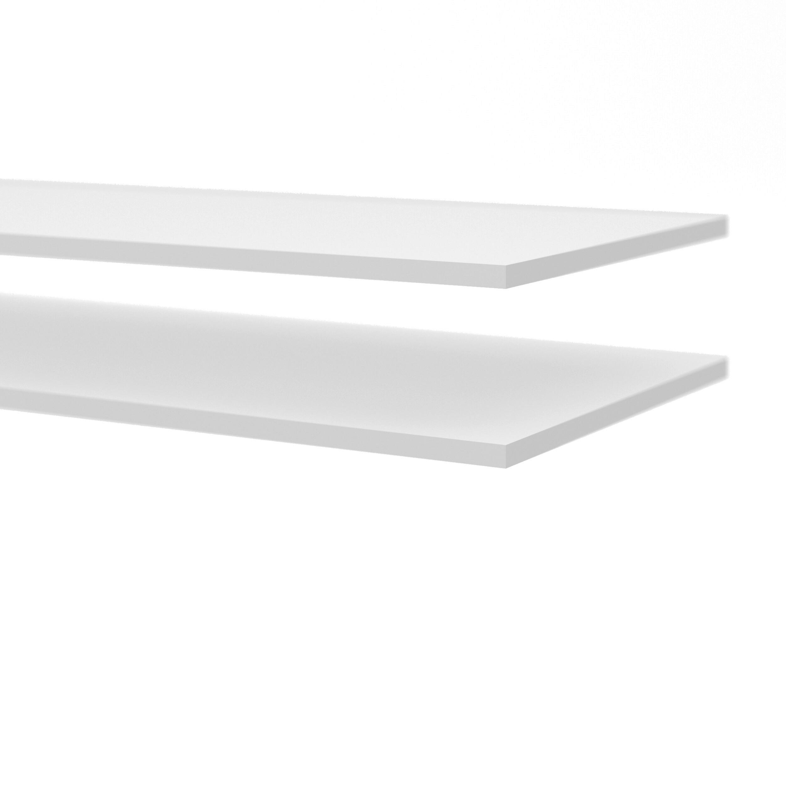EINLEGEBODEN 95,5/1,5/40 cm Weiß  - Weiß, MODERN, Holzwerkstoff/Metall (95,5/1,5/40cm) - MID.YOU