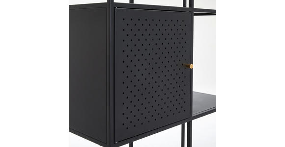 REGAL Schwarz  - Goldfarben/Schwarz, Trend, Metall (80/180/35cm) - Carryhome