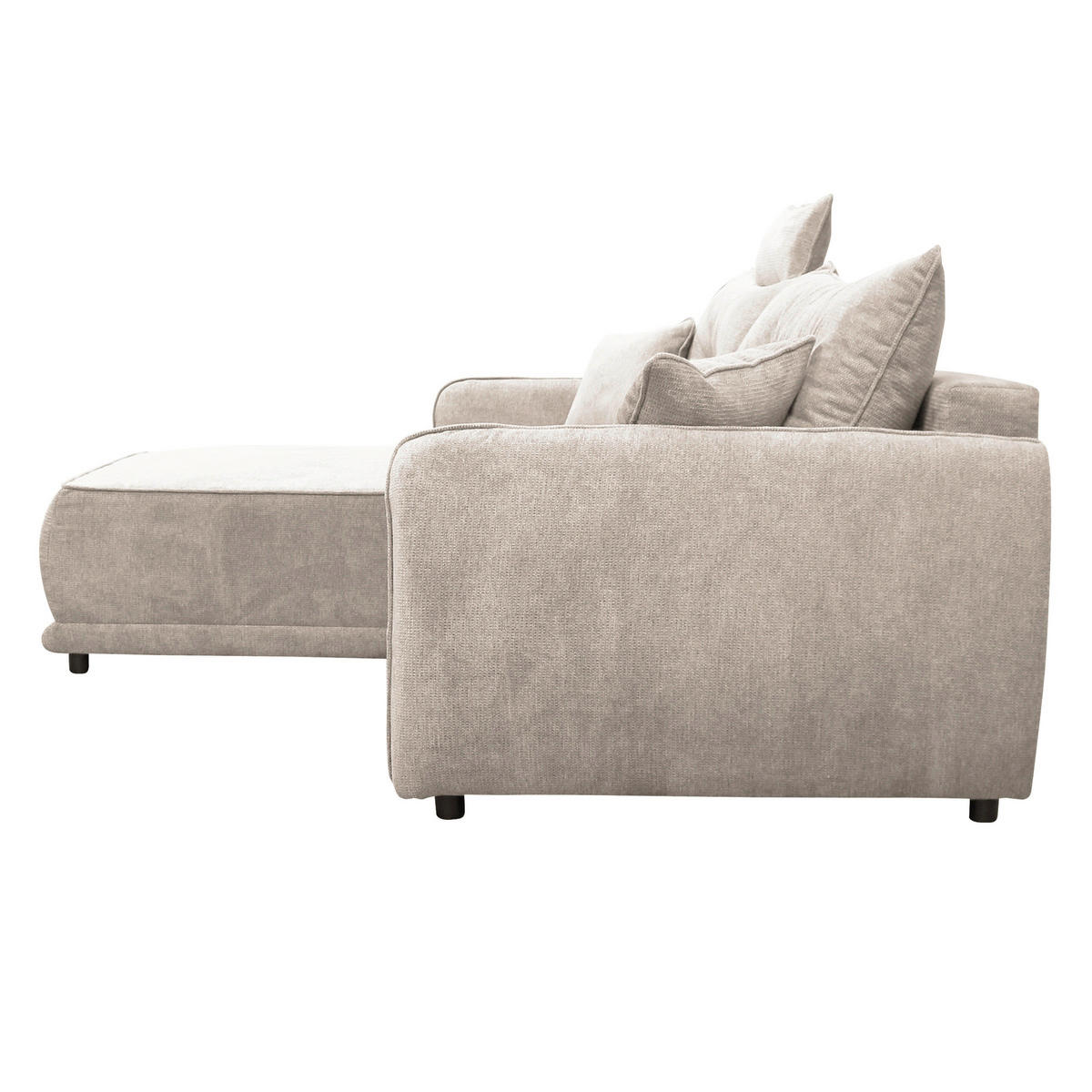 ECKSOFA  FRESH Beige Struktur  - Beige/Schwarz, Design, Kunststoff/Textil (195/264cm) - MID.YOU
