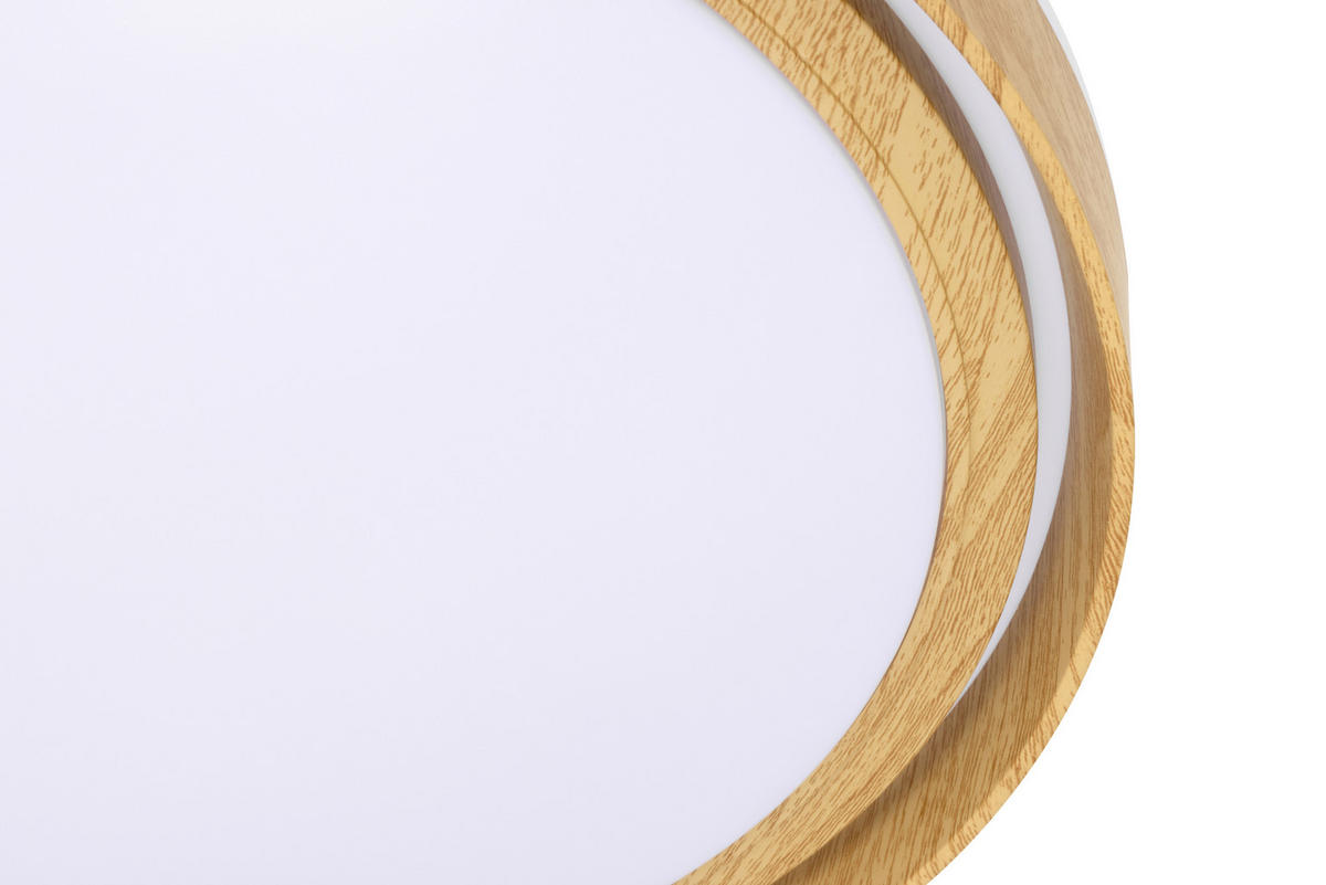 LED-DECKENLEUCHTE Halifax 39/8,5 cm   - Ecru/Weiß, Basics, Kunststoff/Metall (39/8,5cm) - Novel