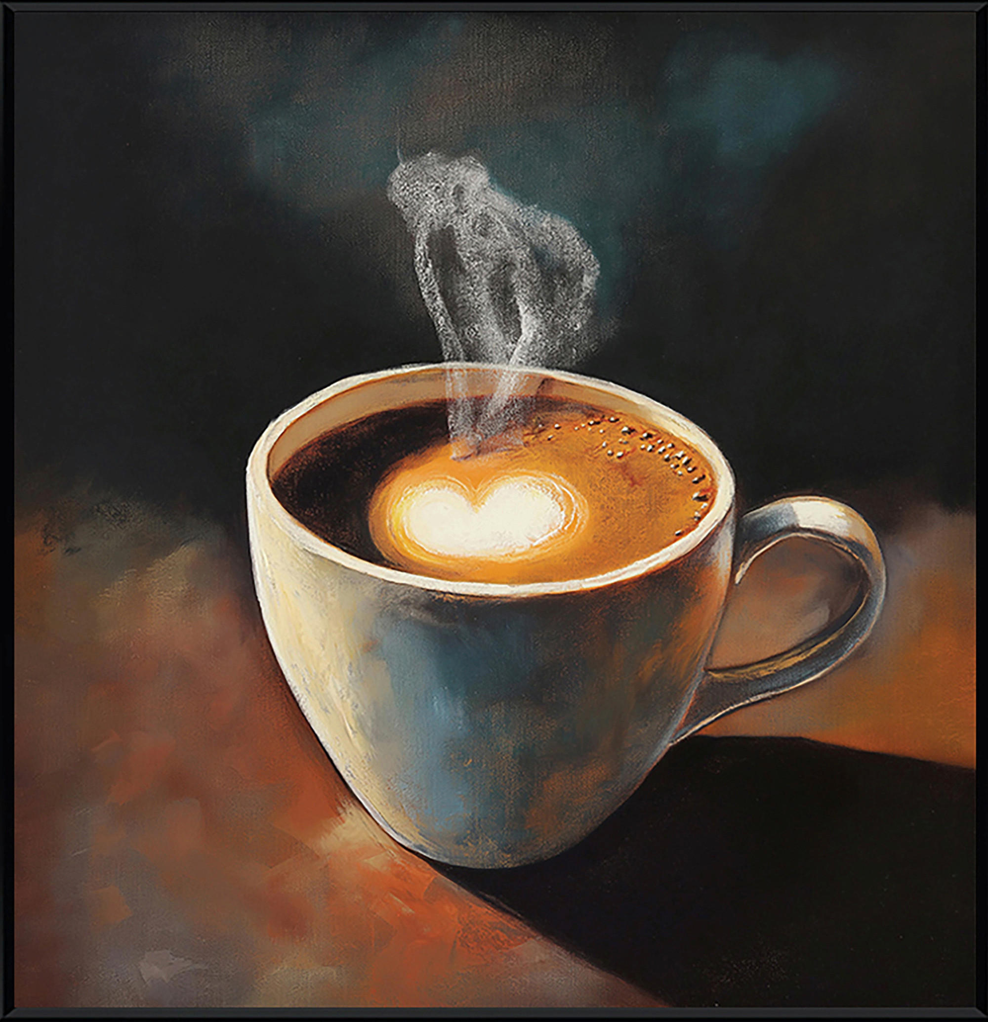 Euroart Metallbild Cup Of Coffee I Mehrfarbig 30x30x2 cm