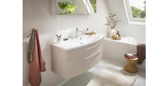 BADEZIMMER 3-teilig  in 120 cm  - Chromfarben/Kaschmir, MODERN, Glas/Holzwerkstoff (120cm) - Novel