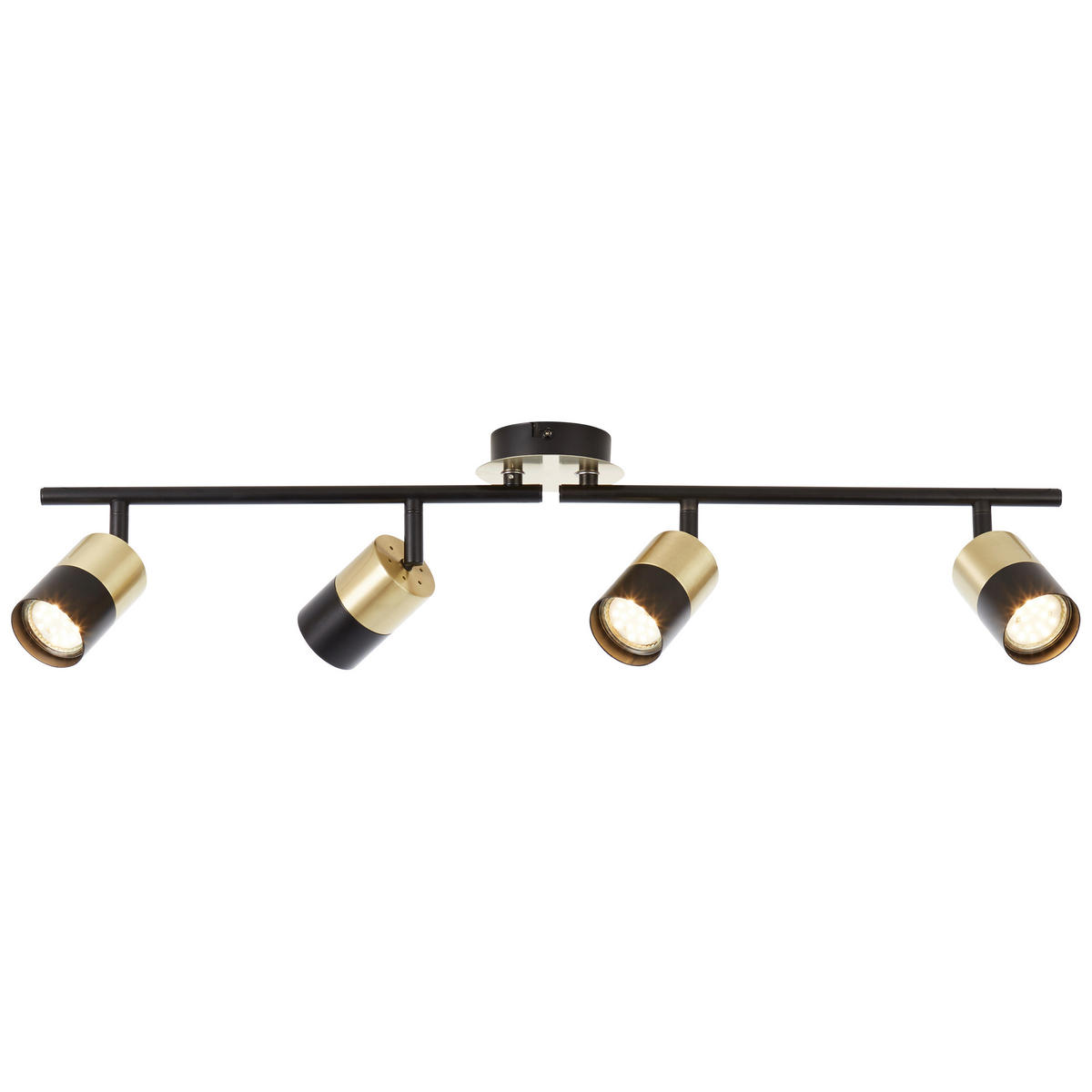 DECKENLEUCHTE Maribel 76,5/16,8/18 cm   - Messingfarben/Schwarz, Design, Metall (76,5/16,8/18cm) - Brilliant