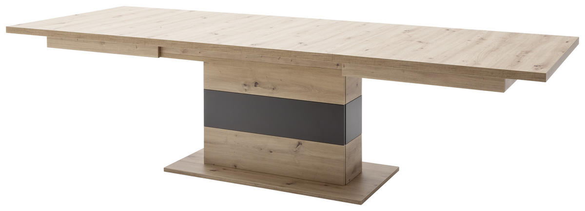 ESSTISCH in Holzwerkstoff 180-280/100/77 cm  - Eichefarben/Anthrazit, Design, Holzwerkstoff (180-280/100/77cm) - Livetastic