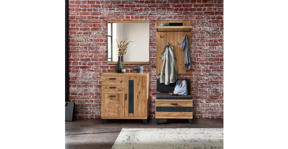 GARDEROBE  in 170/199/38 cm  - Wildeiche/Grau, Natur, Holz/Holzwerkstoff (170/199/38cm) - Linea Natura