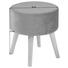 HOCKER in Textil Dunkelblau - Eichefarben/Dunkelblau, Trend, Holz/Textil (40/43/40cm) - Carryhome HOCKER in Textil Dunkelblau - Eichefarben/Dunkelblau, Trend, Holz/Textil (40/43/40cm) - Carryhome