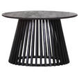 BEISTELLTISCH 70/70/45 cm Mangoholz massiv Schwarz rund  - Schwarz, LIFESTYLE, Holz (70/70/45cm) - Landscape