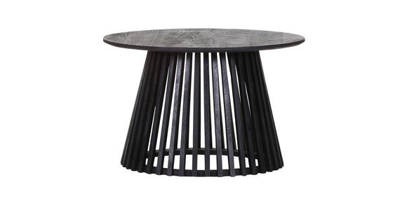 BEISTELLTISCH 70/70/45 cm Mangoholz massiv Schwarz rund  - Schwarz, LIFESTYLE, Holz (70/70/45cm) - Landscape