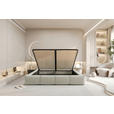 POLSTERBETT 120/200 cm,  in Beige, Lattenrost, Bettkasten,  - Beige/Schwarz, Design, Holz/Textil (120/200cm) - Xora
