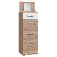 KOMMODE  in 46/121/40 cm  - Eichefarben/Alufarben, KONVENTIONELL, Holzwerkstoff/Kunststoff (46/121/40cm) - Boxxx