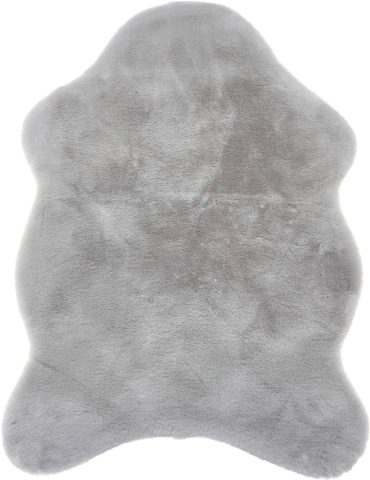 KUNSTFELL 40/60 cm Silberfarben Tierform  - Silberfarben, Basics, Textil (40/60cm) - Novel