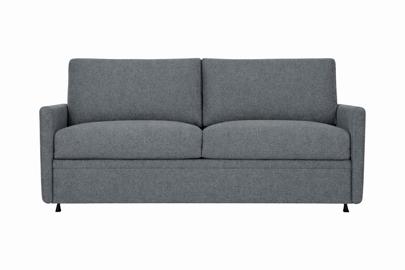SCHLAFSOFA Chenille Dunkelgrau  - Dunkelgrau/Schwarz, Design, Textil (176/80/95cm) - Livetastic