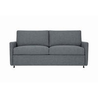 SCHLAFSOFA Chenille Dunkelgrau  - Dunkelgrau/Schwarz, Design, Textil (176/80/95cm) - Livetastic