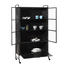VITRINE Schwarz - Schwarz, Design, Glas/Metall (105/183,5/40,2cm) - Ambia Home