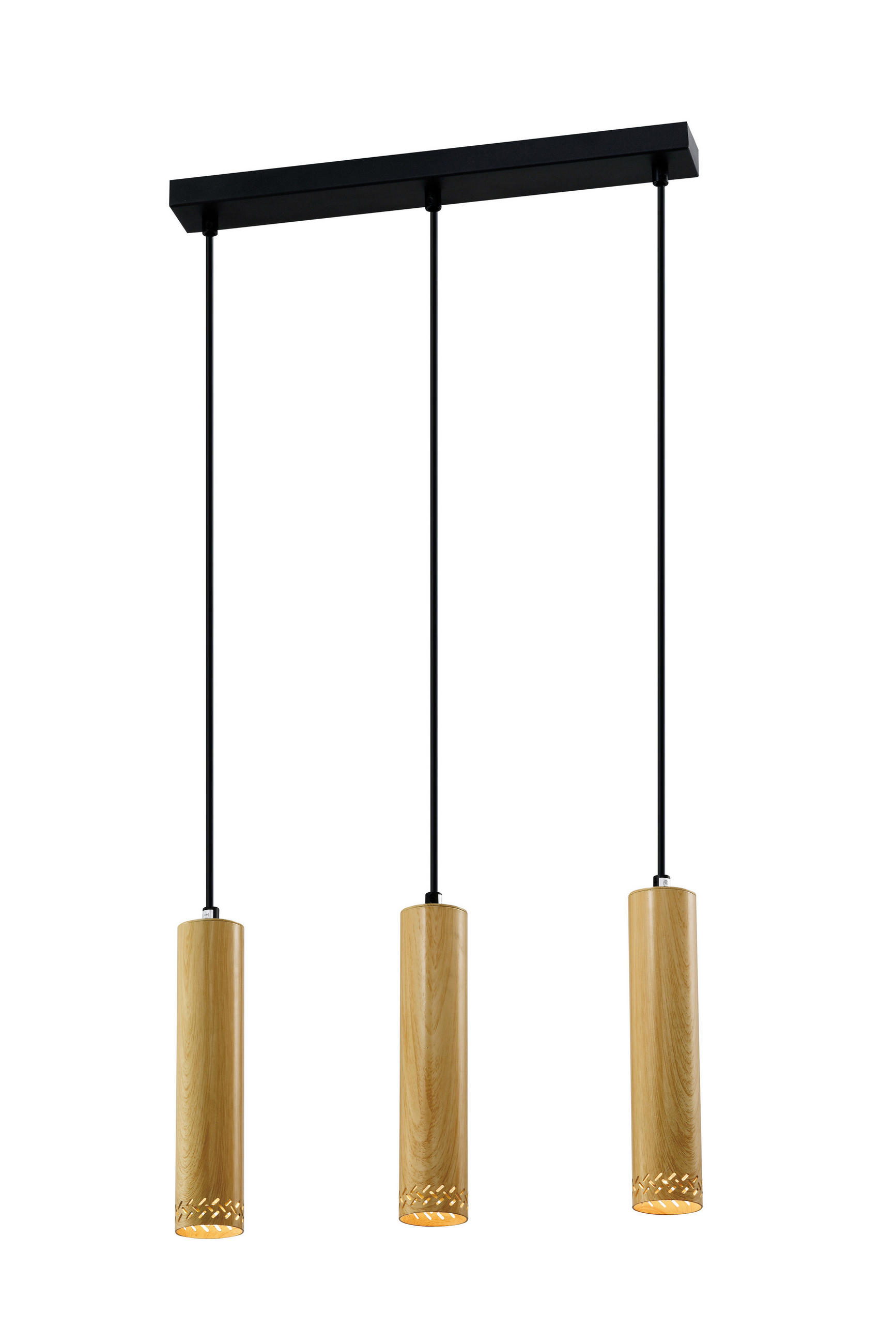 XXXLutz Hängeleuchte Tubo Schwarz 6x90x46 cm