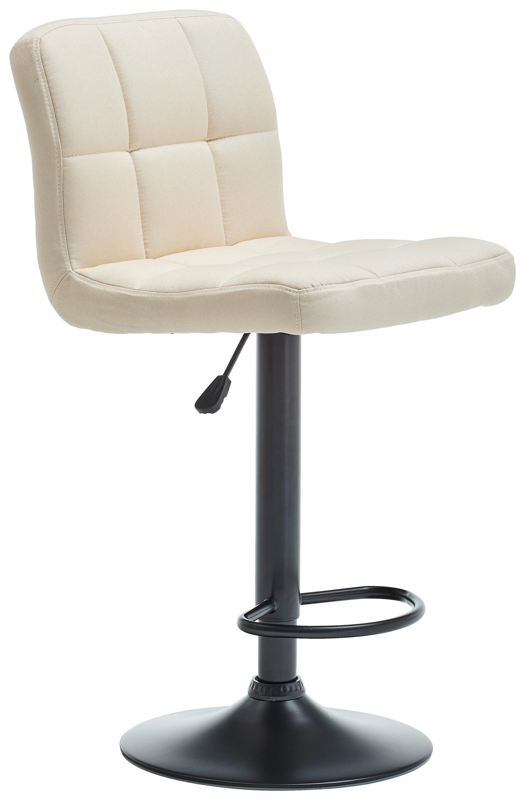 BARHOCKER in Schwarz, Beige  - Beige/Schwarz, Basics, Textil/Metall (45/92/48cm) - Livetastic