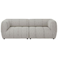 SOFA in Struktur Creme  - Creme/Schwarz, Design, Holz/Textil (240/80/95cm) - MID.YOU