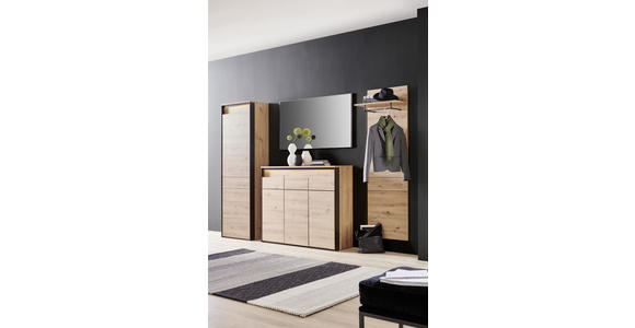 SPIEGEL Schwarz - Schwarz, KONVENTIONELL, Glas/Holzwerkstoff (125/70/2cm) - Voleo