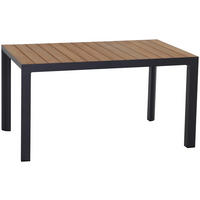 GARTENTISCH 140/90/74 cm Metall rechteckig  - Anthrazit/Teakfarben, Basics, Holz/Metall (140/90/74cm) - Siena Garden