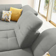 ECKSOFA in Chenille Hellgrau  240/308 cm  - Hellgrau/Schwarz, Design, Textil/Metall (240/308cm) - Xora