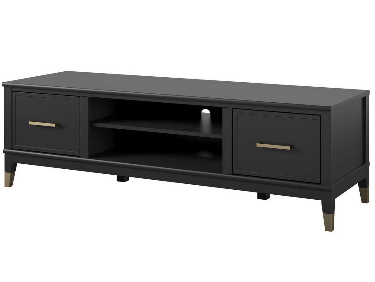 LOWBOARD Westerleigh  in 152/47/50 cm  - Schwarz, Design, Holzwerkstoff/Metall (152/47/50cm) - MID.YOU