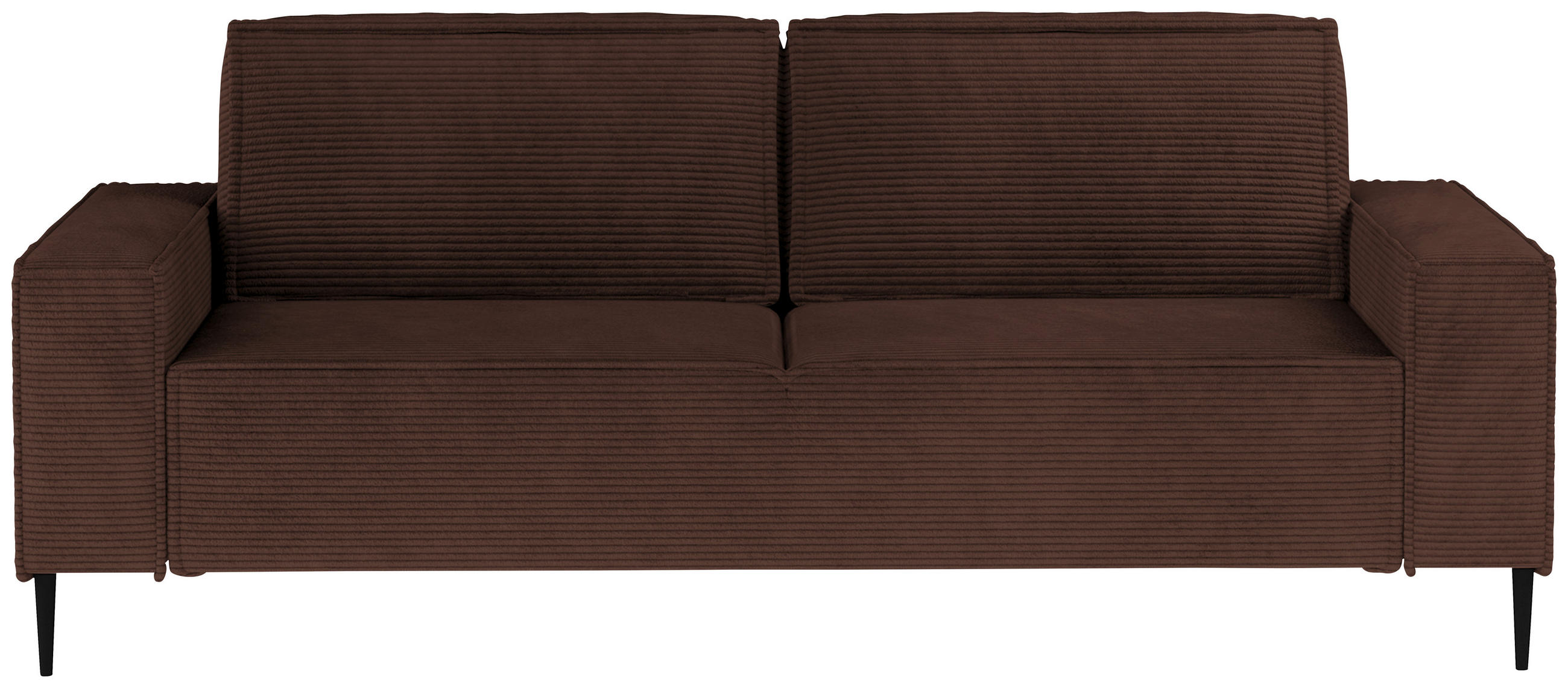 BÄDDSOFFA i vävt tyg mörkbrun  - svart/mörkbrun, Design, metall/textil (240/89/103cm) - MID.YOU