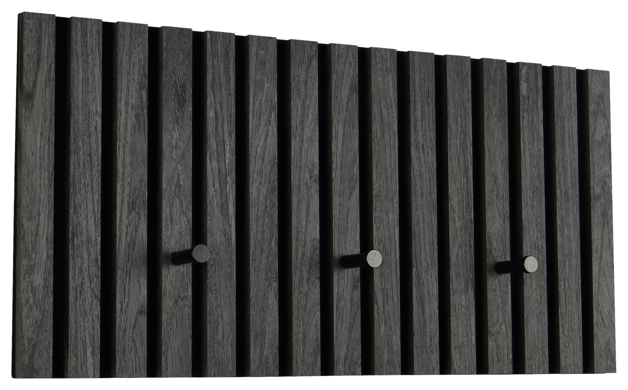 GARDEROBENPANEEL  in 60/30/7 cm  - Schwarz/Grau, MODERN, Holzwerkstoff/Textil (60/30/7cm) - Xora