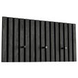 GARDEROBENPANEEL  in 60/30/7 cm  - Schwarz/Grau, MODERN, Holzwerkstoff/Textil (60/30/7cm) - Xora