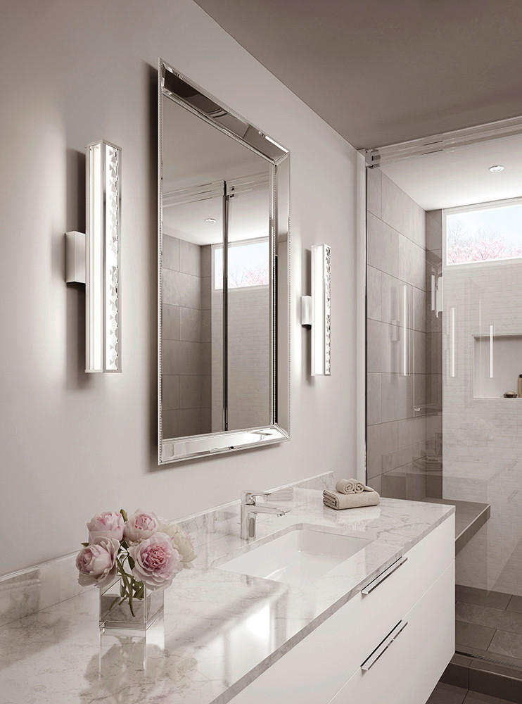 BADEZIMMER-WANDLEUCHTE Elstead Jessie 59.7/12.7/10.2 cm   - Chromfarben, Basics, Metall (59.7/12.7/10.2cm) - Elstead Lighting