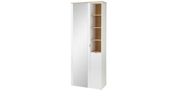 GARDEROBE 4-teilig  in 206/202/38 cm  - Weiß/Eiche Artisan, Design, Glas/Holzwerkstoff (206/202/38cm) - Xora