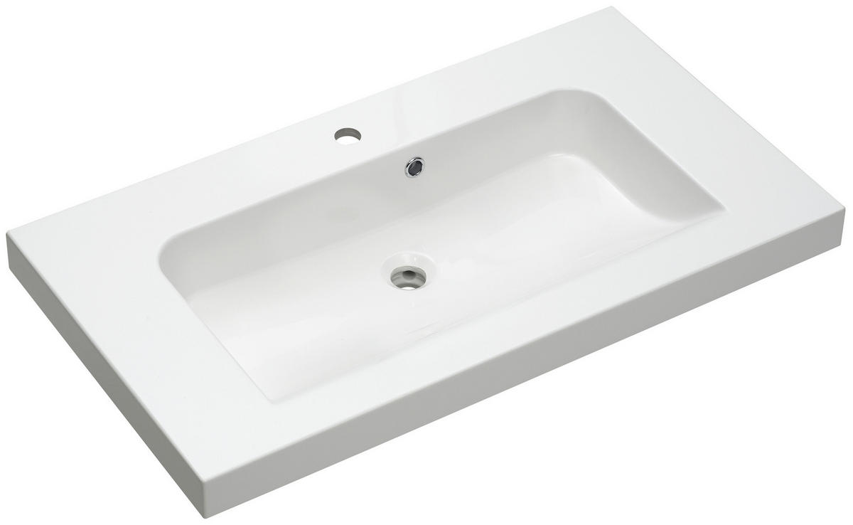CHIUVETA BAIE 92,5/7,6/51,2 cm  - alb, Basics, piatră (92,5/7,6/51,2cm) - Sadena