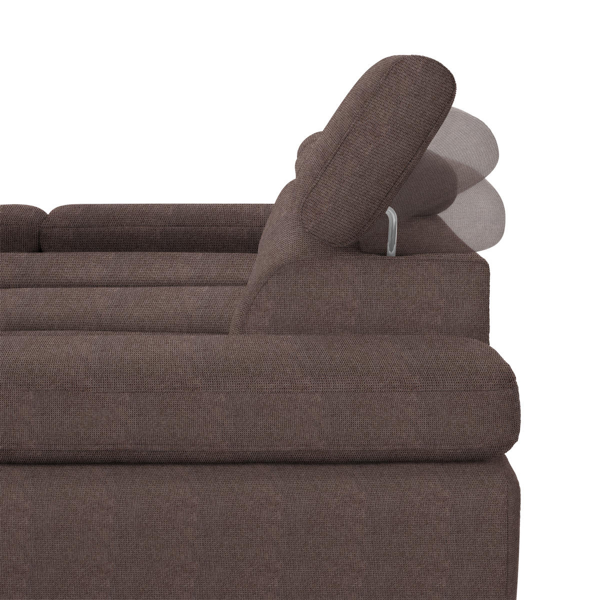 HÖRNSOFFA i vävt tyg mörkbrun  - svart/mörkbrun, Modern, metall/textil (93/90/277cm) - MID.YOU