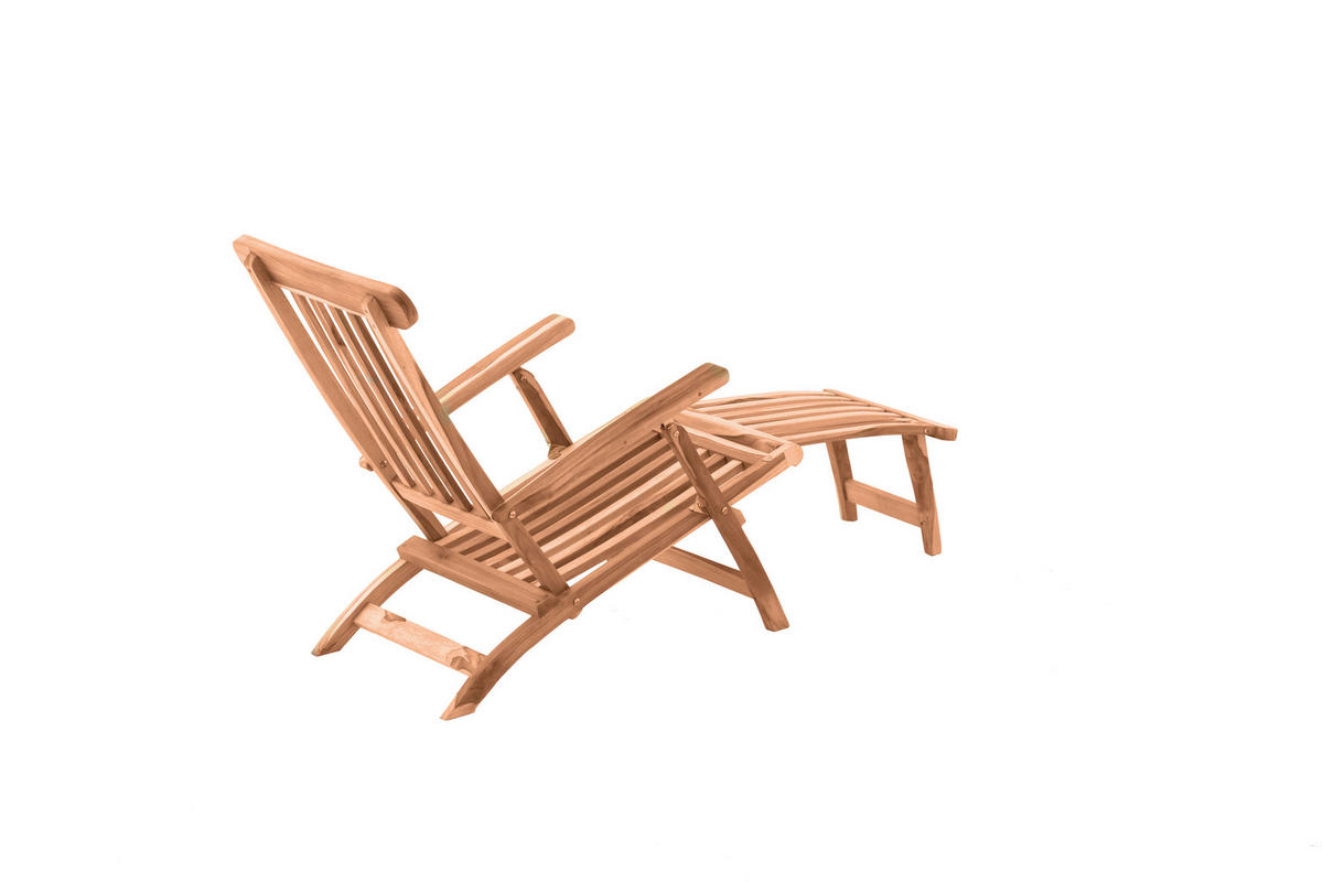 GARTENKLAPPSTUHL Teakholz Naturfarben  - Naturfarben, Design, Holz (58,5/87/149cm) - Livetastic