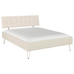 BETT 160/200 cm  in Champagner  - Champagner, Design, Holzwerkstoff/Textil (160/200cm) - Carryhome