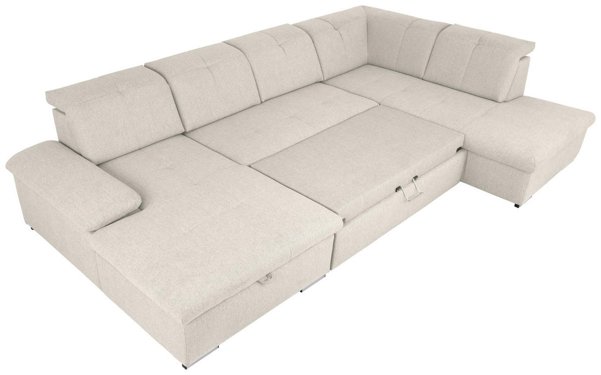 WOHNLANDSCHAFT in Beige  - Beige/Grau, Design, Textil/Metall (173/328/215cm) - MID.YOU