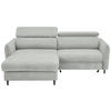 ECKSOFA inkl. Funktionen Ecru Struktur  - Ecru/Schwarz, Design, Holz/Textil (185/232cm) - Stylife