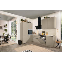 ECKKÜCHE 183/276 cm  in Creme, Grau  - Creme/Grau, Basics, Holzwerkstoff (183/276cm) - Welnova