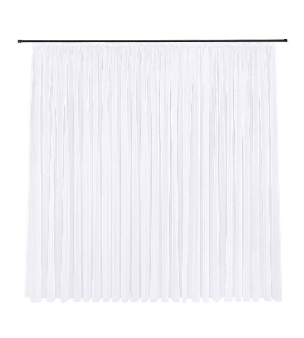 FERTIGSTORE  transparent  600/245 cm   - Weiß, Basics, Textil (600/245cm)