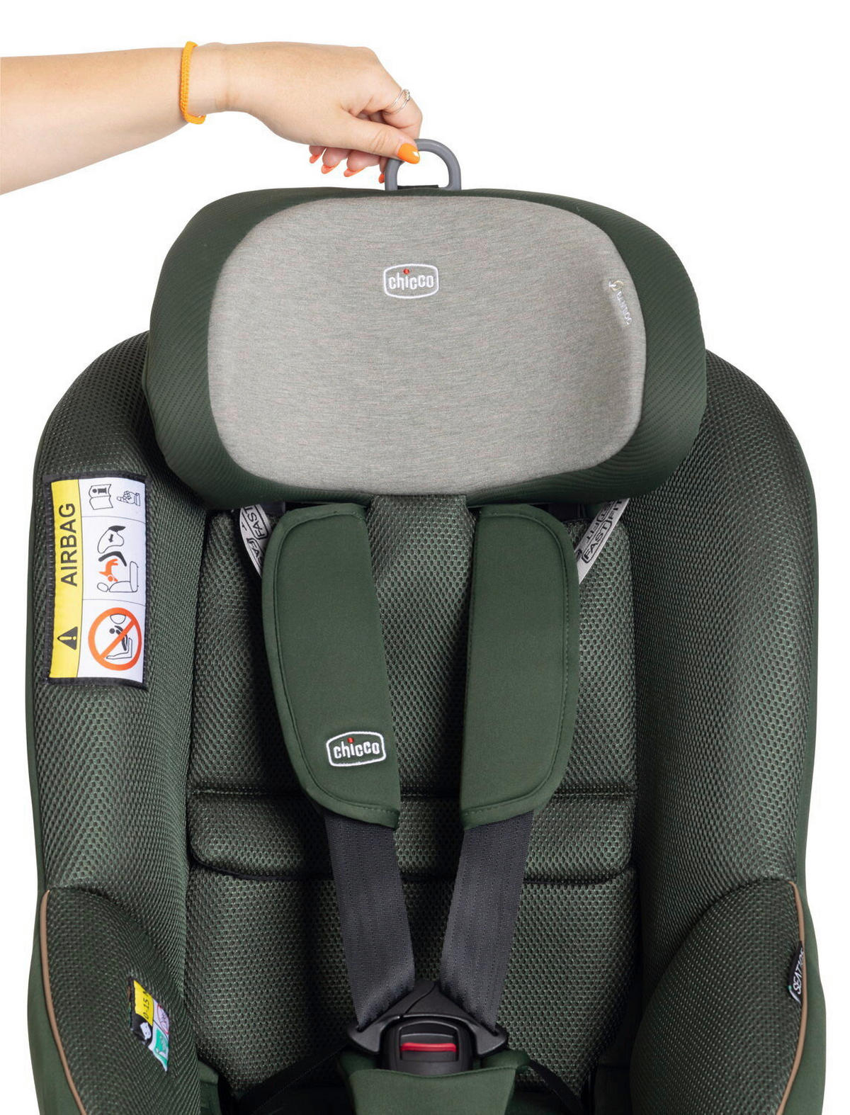 KINDERAUTOSITZ 105 I-Size  - Hellgrau/Grün, Basics, Textil (47/114/60cm) - Chicco