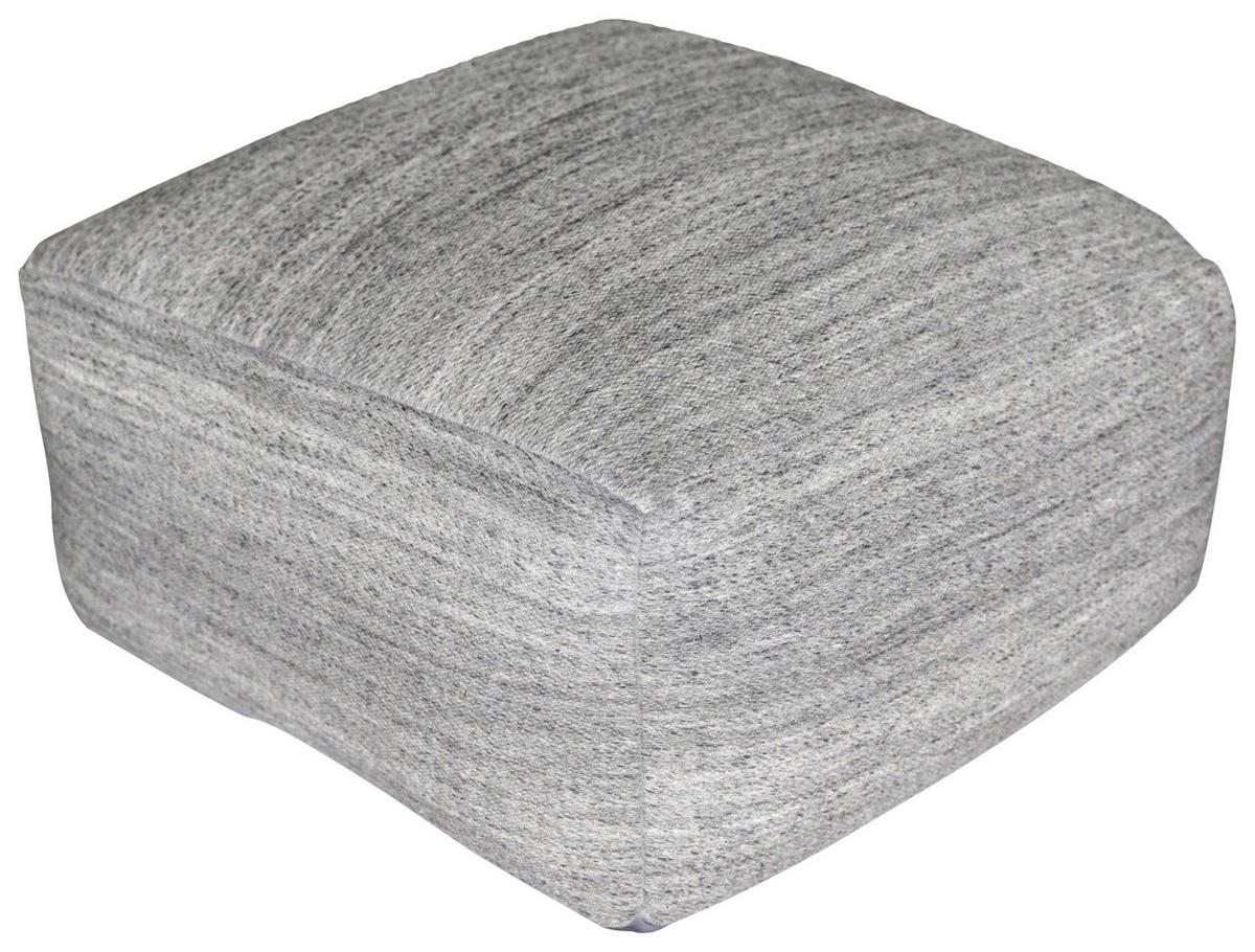 POUF Jacquard 45/46/45 cm  - Grau, Design, Textil (45/46/45cm) - Kayoom