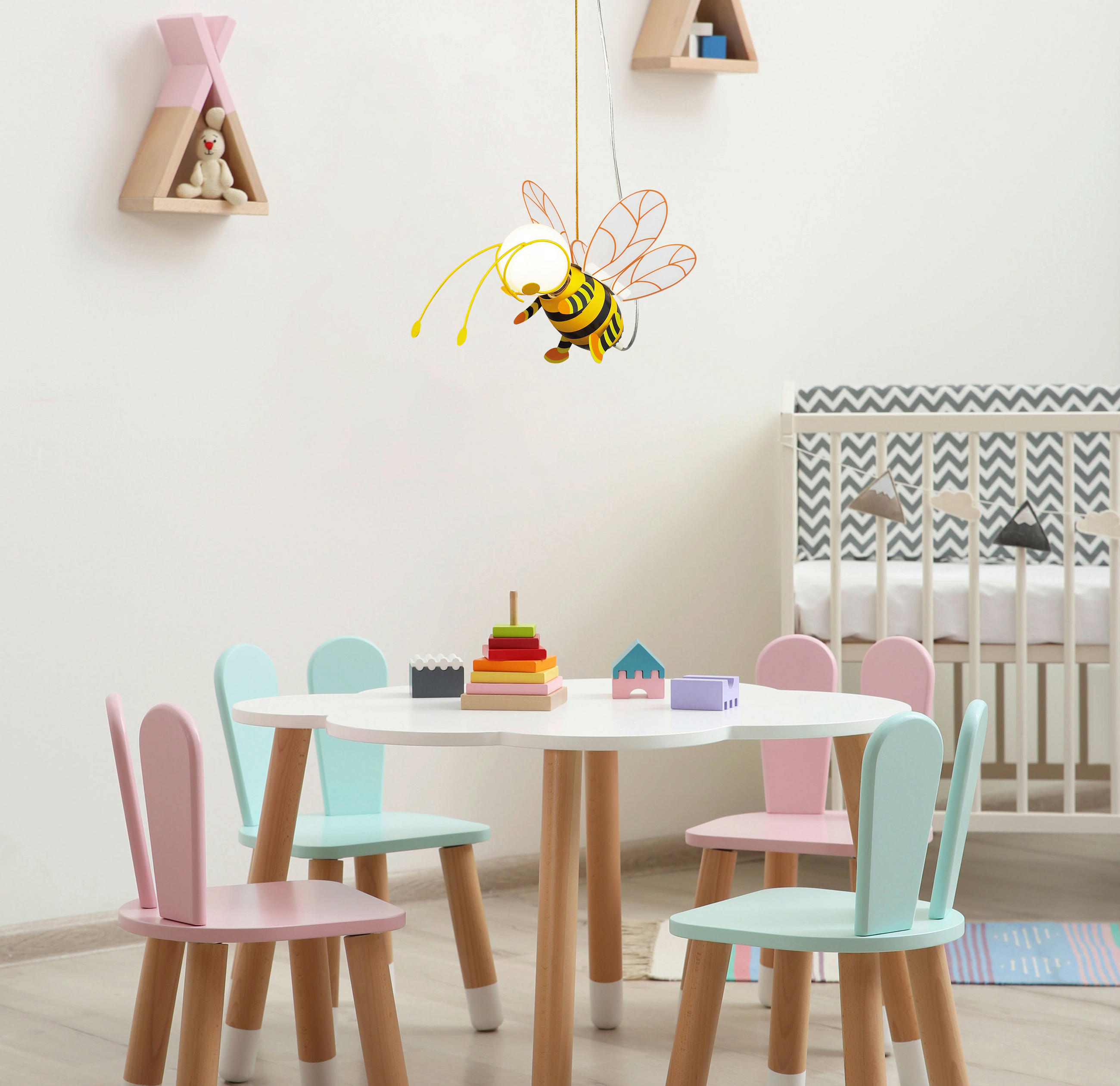 KINDERHÄNGELEUCHTE - Multicolor, KONVENTIONELL, Kunststoff (36/120cm) - Globo