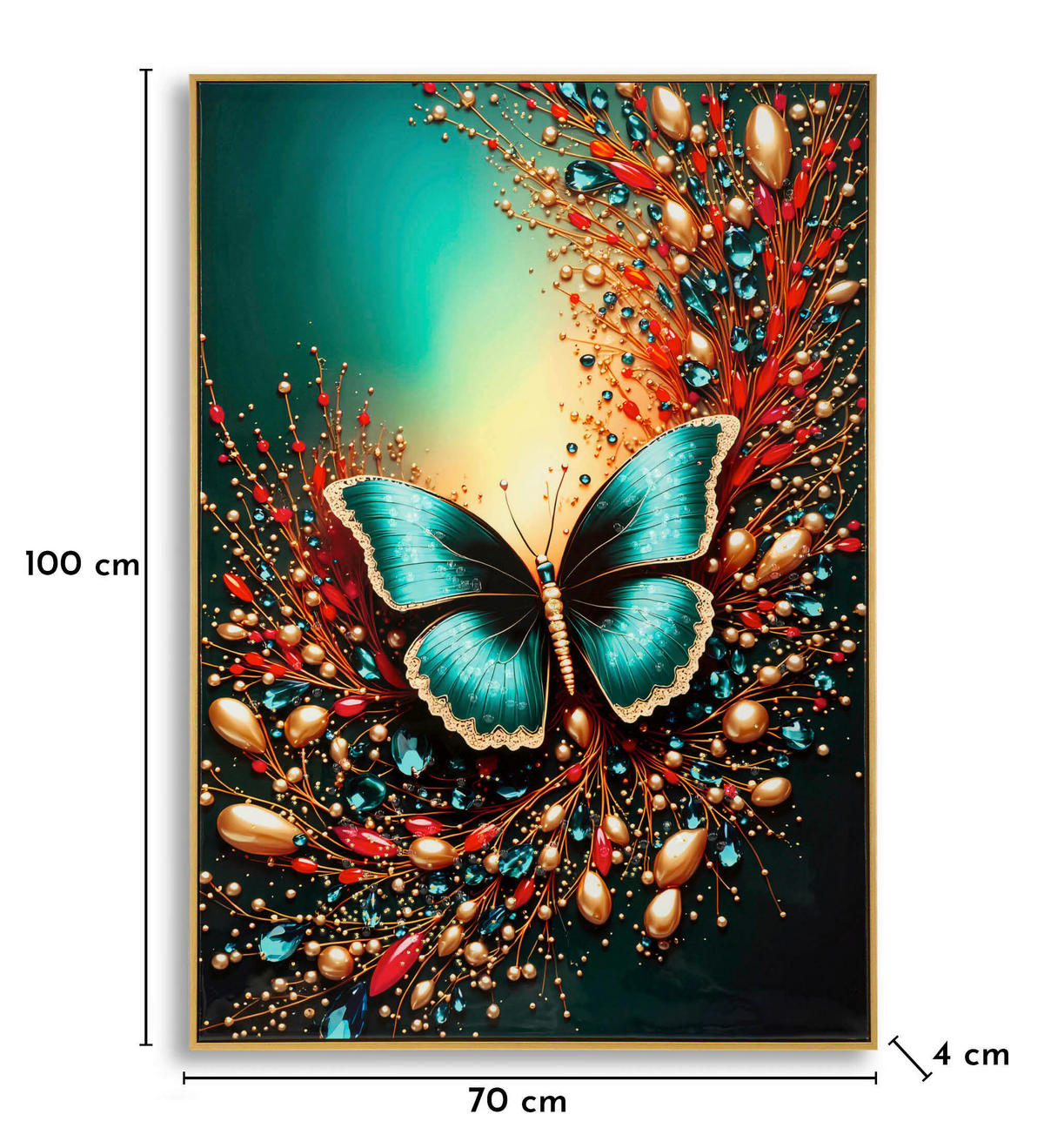LEINWANDBILD  - Goldfarben, Basics, Holz/Kunststoff (70/100/4cm)