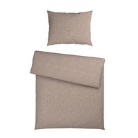 WENDEBETTWÄSCHE Flanell 140/200 cm  - Hellbraun/Beige, Textil (140/200cm) - Novel